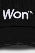 Бавовняна бейсболка Won Hundred колір чорний з аплікацією