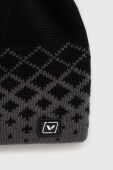 Шапка Viking Napari колір чорний вовна