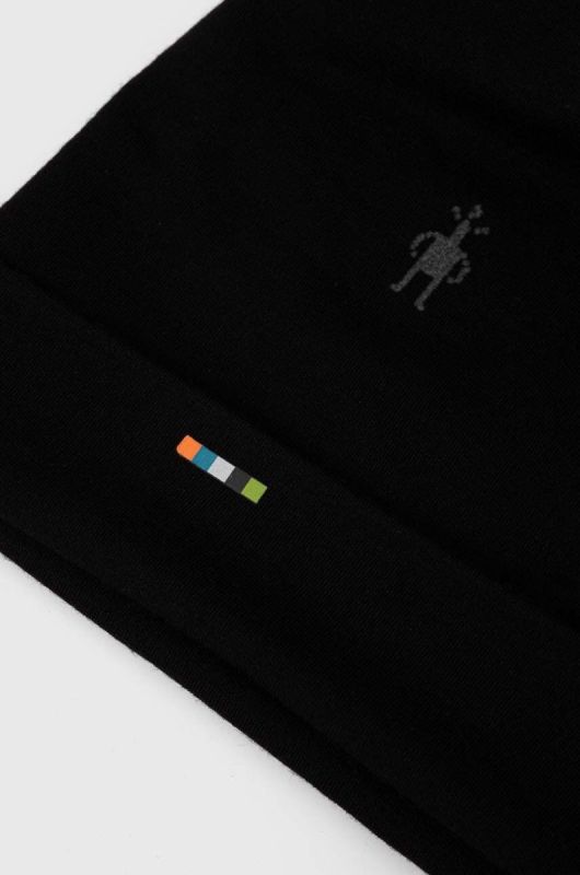 Двостороння шапка Smartwool Thermal Merino Reversible колір чорний фото 3