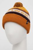 Шапка з домішкою вовни Smartwool колір помаранчевий з товстого трикотажу