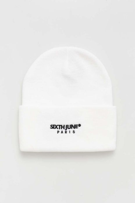 Шапка Sixth June колір білий з товстого трикотажу