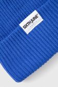 Шапка Sixth June з товстого трикотажу колір блакитний