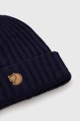 Шапка Fjallraven Byron колір синій вовна