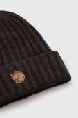 Шапка Fjallraven Byron колір зелений вовна