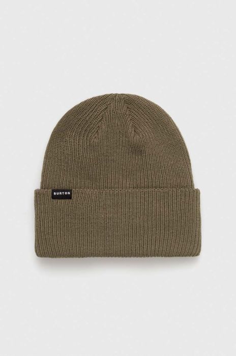 Шапка Burton Recycled All Day Long колір зелений з товстого трикотажу