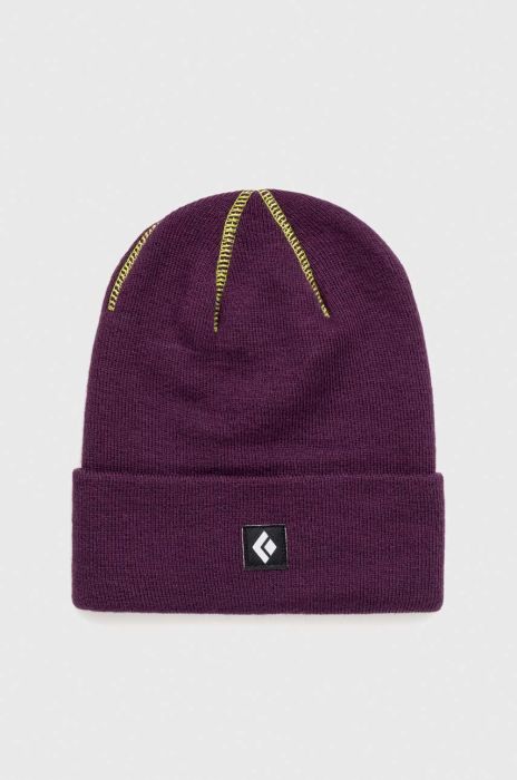 Шапка Black Diamond колір фіолетовий з тонкого трикотажу