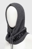 Капор з домішкою вовни Moschino колір сірий Капор з домішкою вовни Moschino колір сірий