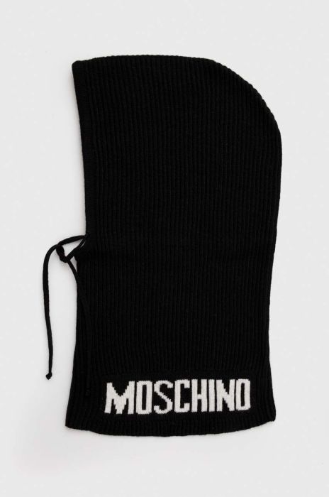 Капор з домішкою вовни Moschino колір чорний Капор з домішкою вовни Moschino колір чорний
