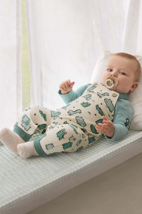 Дитячий бавовняний комплект Mayoral Newborn колір блакитний (3445909)