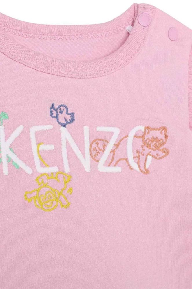 Комплект для немовлят Kenzo Kids колір рожевий фото 4