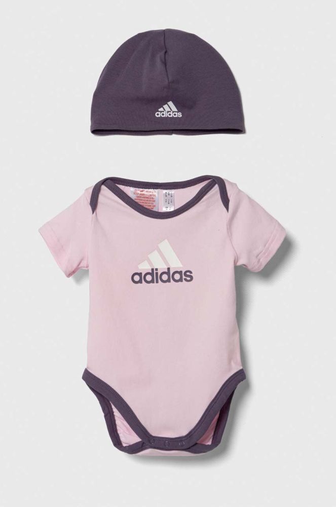 Боді для немовлят adidas колір фіолетовий (3546446)