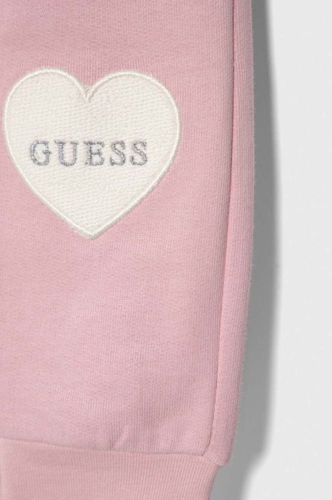 Дитячий бавовняний костюм Guess колір рожевий (3605561) фото 4