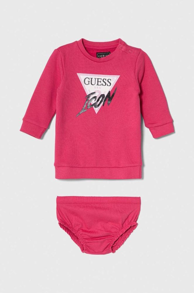 Дитяча сукня Guess колір рожевий mini пряма (3527886)