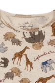 Дитяча бавовняна піжама Konges Sl?jd колір бежевий візерунок