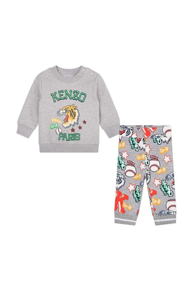 Дитячий спортивний костюм Kenzo Kids колір сірий