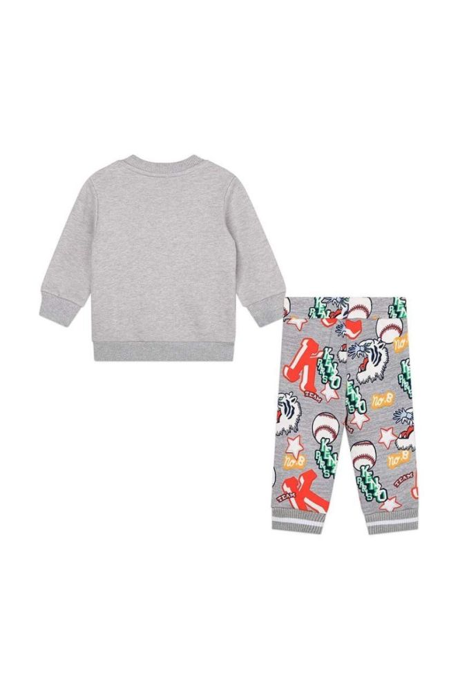 Комплект лаунж Kenzo Kids колір сірий фото 2