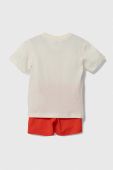 Дитячий бавовняний комплект adidas колір бежевий