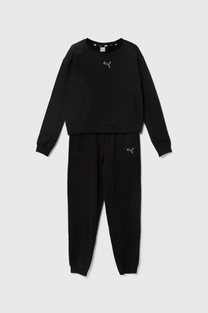Дитячий спортивний костюм Puma Loungewear Suit FL G колір чорний