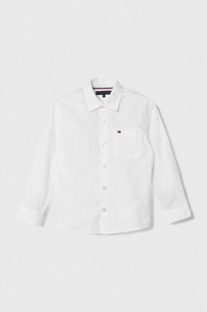 Дитяча бавовняна сорочка Tommy Hilfiger колір білий (3462057)