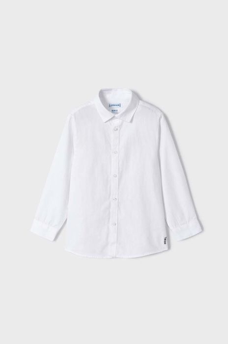 Дитяча бавовняна сорочка Mayoral колір білий (3408910)