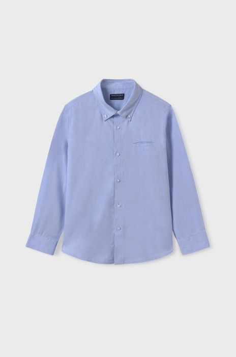 Дитяча бавовняна сорочка Mayoral колір блакитний (3408924)