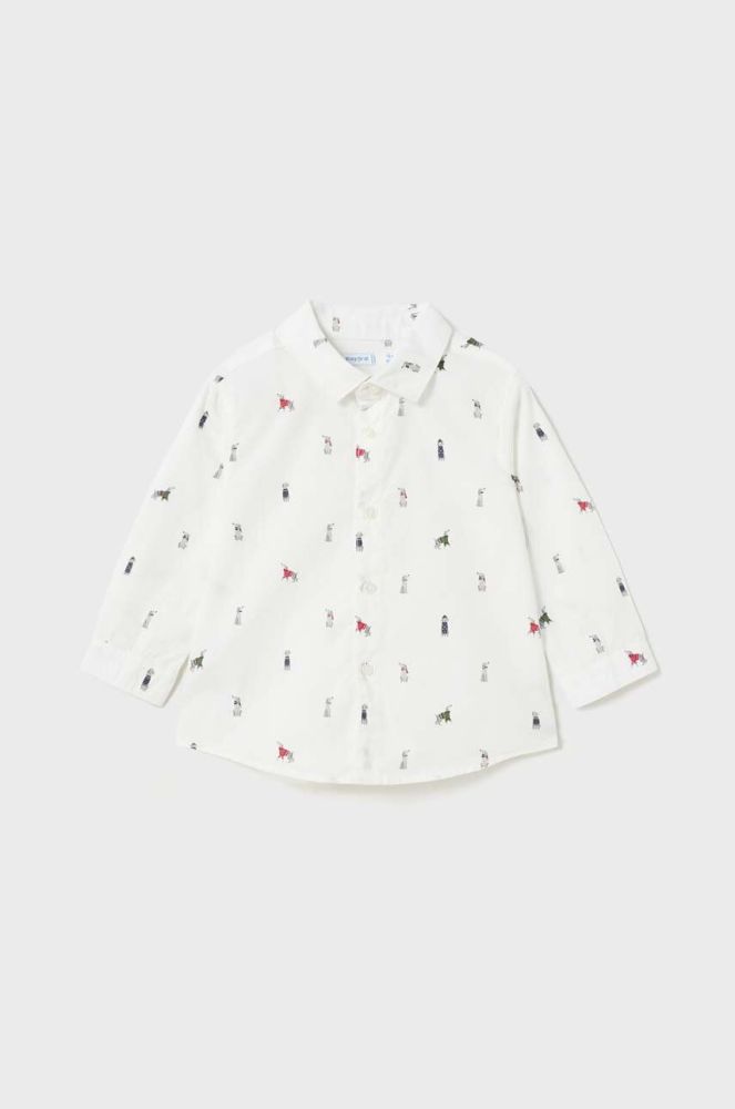 Бавовняна сорочка для немовля Mayoral колір білий (3429131)