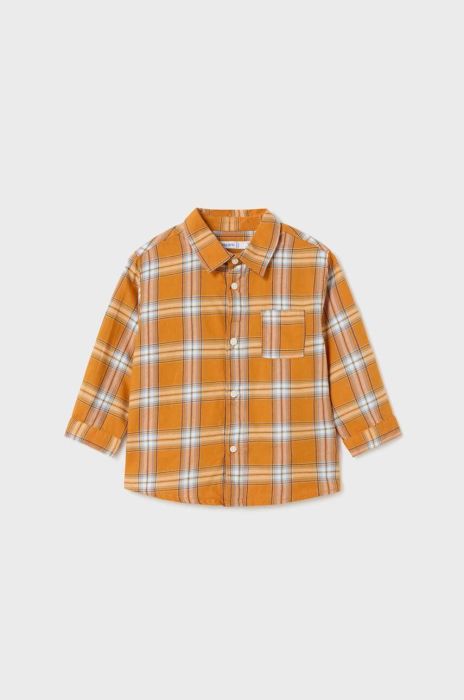 Бавовняна сорочка для немовля Mayoral колір помаранчевий