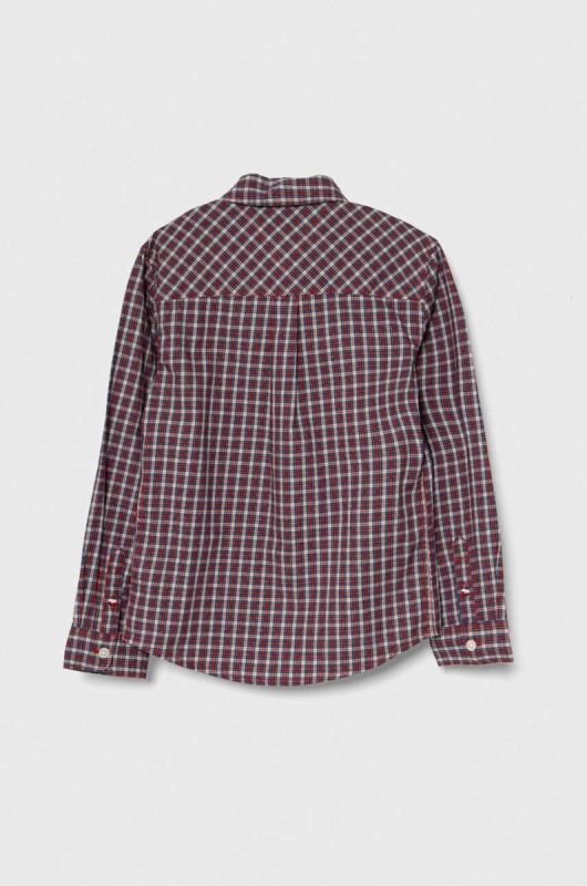 Дитяча сорочка Tommy Hilfiger колір бордовий (3527921) фото 2