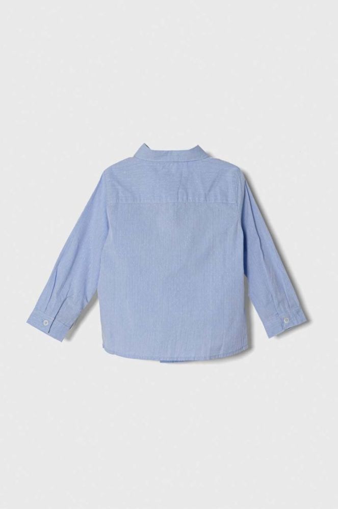 Дитяча бавовняна сорочка United Colors of Benetton колір блакитний (3473729) фото 2