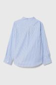 Дитяча бавовняна сорочка United Colors of Benetton колір блакитний (3473735)