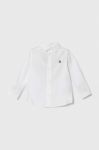 Дитяча бавовняна сорочка United Colors of Benetton колір білий (3462064)