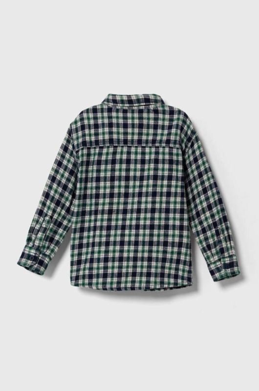 Дитяча бавовняна сорочка United Colors of Benetton колір блакитний (3588223) фото 2