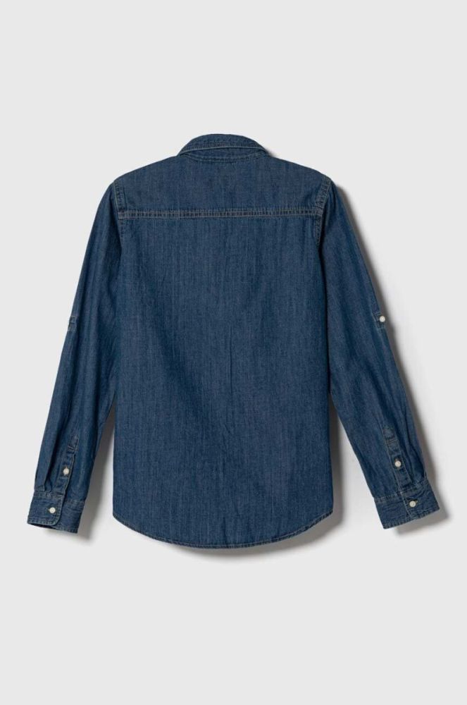 Дитяча джинсова сорочка Pepe Jeans колір блакитний фото 2