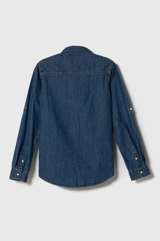 Дитяча джинсова сорочка Pepe Jeans колір блакитний фото 2
