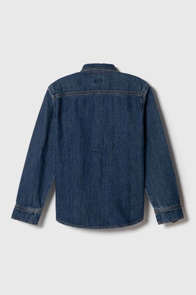 Дитяча бавовняна сорочка Pepe Jeans колір блакитний (3429235) фото 2