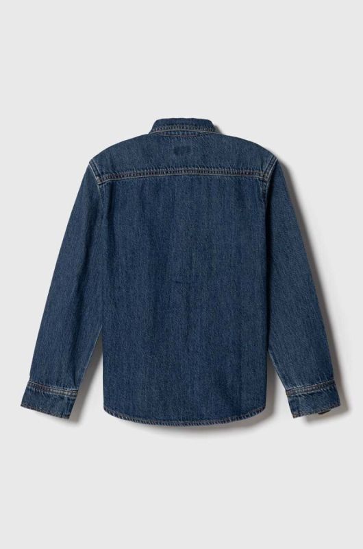 Дитяча бавовняна сорочка Pepe Jeans колір блакитний (3429235) фото 2
