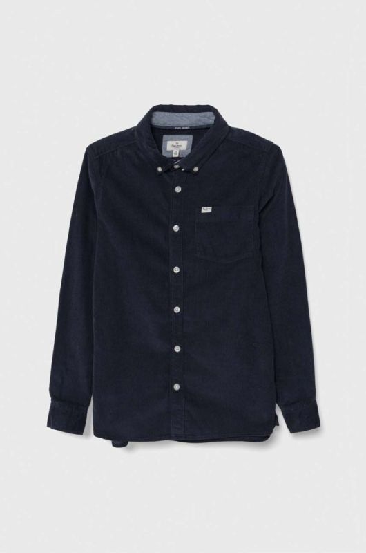 Вельветова сорочка Pepe Jeans колір синій