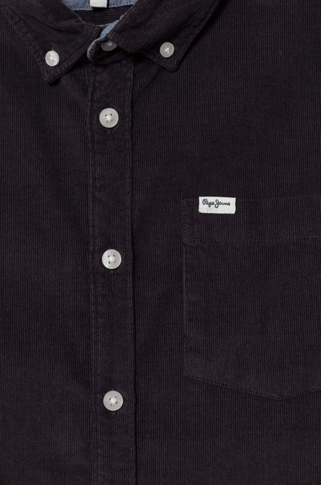 Вельветова сорочка Pepe Jeans колір сірий фото 3