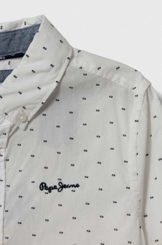 Дитяча бавовняна сорочка Pepe Jeans колір білий (3492652) фото 3