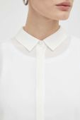 Шовкова сорочка Bruuns Bazaar колір білий regular класичний комір