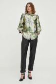 Сорочка Bruuns Bazaar Watsonia Lica жіноча колір зелений regular зі стійкою