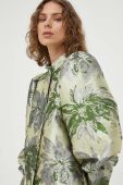 Сорочка Bruuns Bazaar Watsonia Lica жіноча колір зелений regular зі стійкою