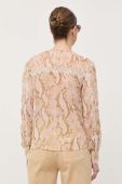 Блузка Guess жіноча колір бежевий візерунок