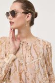 Блузка Guess жіноча колір бежевий візерунок