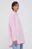 Бавовняна сорочка Tommy Hilfiger жіноча колір рожевий relaxed класичний комір (3338200)