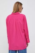 Бавовняна сорочка Tommy Hilfiger жіноча колір рожевий relaxed класичний комір (3338214)