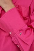Бавовняна сорочка Tommy Hilfiger жіноча колір рожевий relaxed класичний комір (3338214)