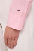 Бавовняна сорочка Tommy Hilfiger жіноча колір рожевий relaxed класичний комір (3369388)