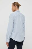 Бавовняна сорочка Tommy Hilfiger жіноча relaxed класичний комір колір блакитний (3369382)
