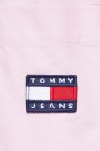 Бавовняна сорочка Tommy Jeans жіноча колір рожевий relaxed класичний комір